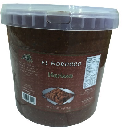 El Morocco Harissa Sauce Bucket 12 kgs (26.4 Lbs)