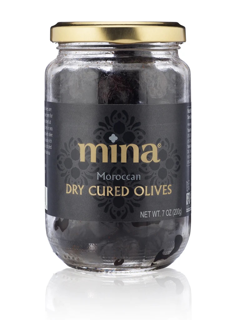 Mina Dry Cured Black Olives 20gx6