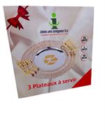Serving Tray Round SS Set of 3 XL L M