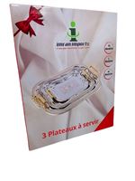 Serving Tray Rectangle SS Set of 3 XL L M